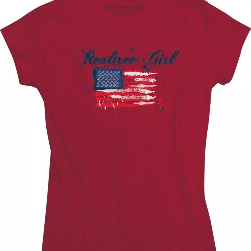 Realtree Girl Ladies Flag T-Shirt
